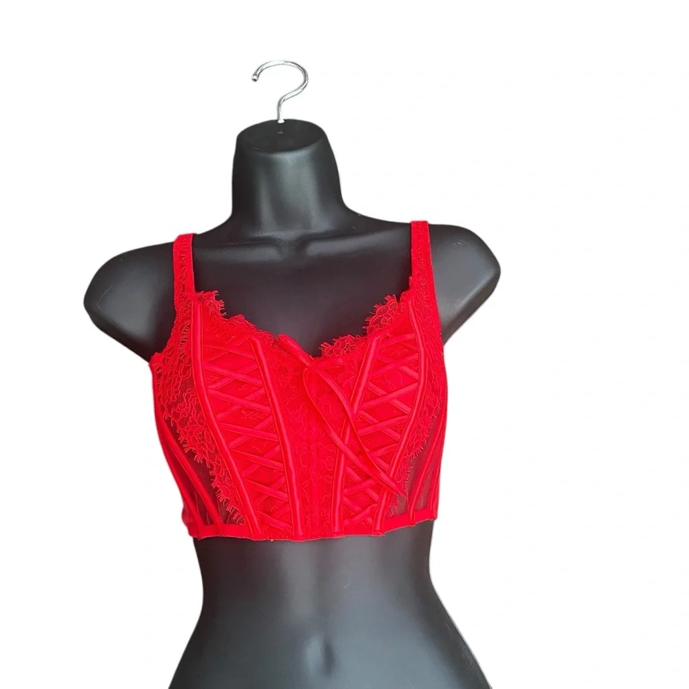 Victoria‎ Secret Dream Angels Elegant Red Lace Bralette Size XS